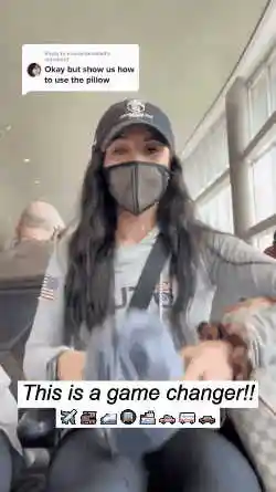 Quick inflation travel pillow