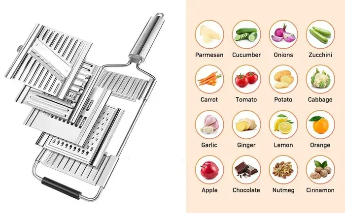 Vegetable slicer in action